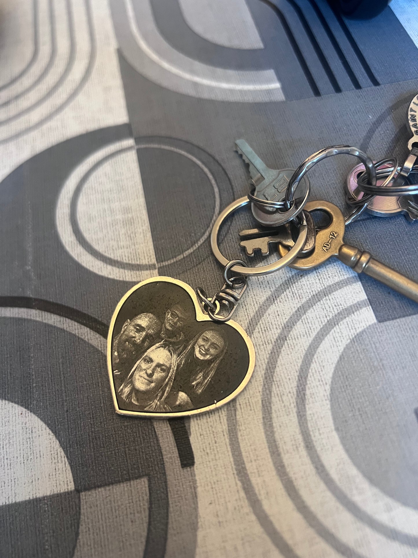 Porte clés coeur personnalisé