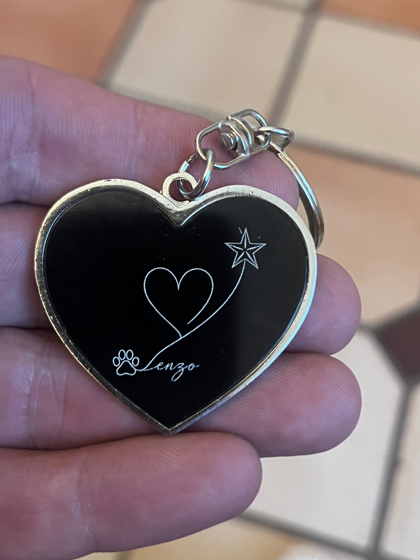 Porte clés coeur personnalisé