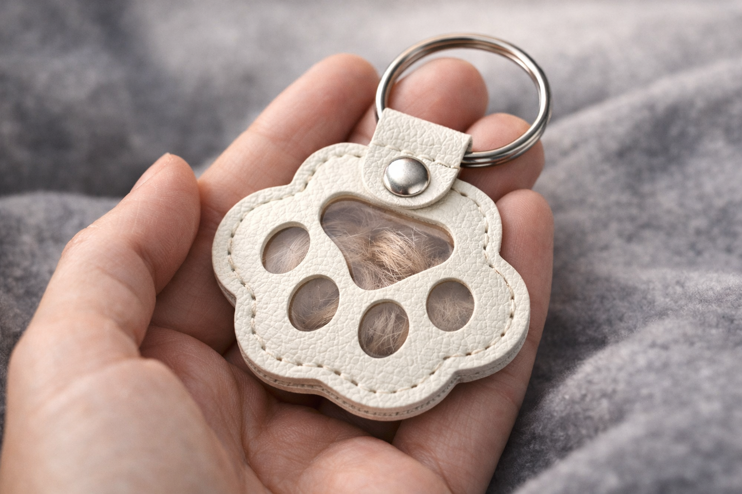 Porte-clé capsule souvenir animal en cuir PU- Gravure personnalisé.