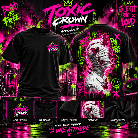 👑 T-shirt Toxic Crown — « SILENT SOUL »